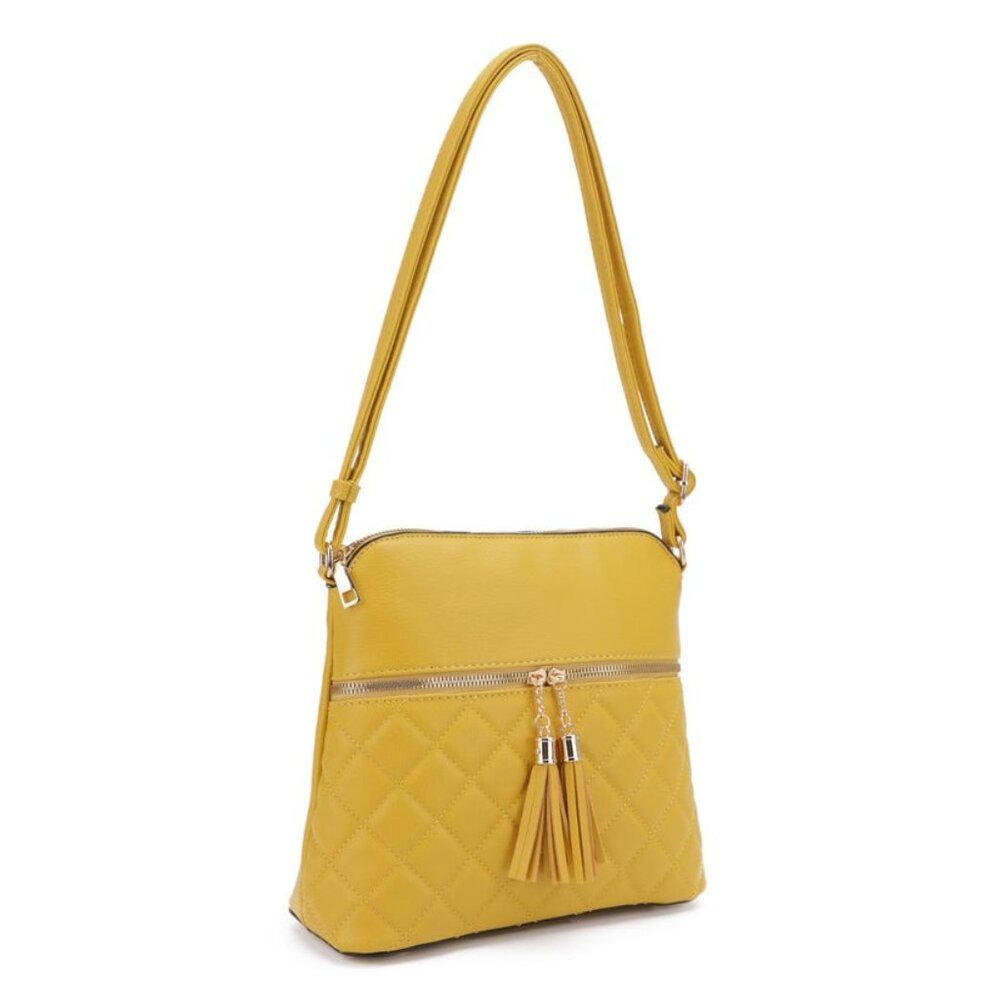 Poppi Quilted Tapered Dome Vegan Leather Crossbody